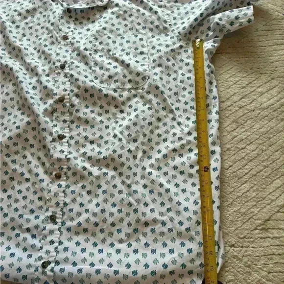 HB Mens Size 1XLT Cotton Polyester Button Down Short Sleeve Shirt - Picture 7 of 8